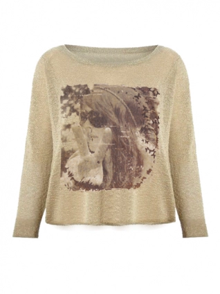 aranyszálas laza női felső