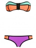 cipzáros pántnélküli divat bikini