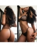 szexi átlátszó bikini tangás