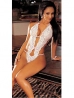 alul nyitott csipke body