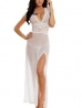 átlátszó fehér hálóruha