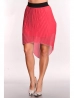 plisszírozott high low szoknya